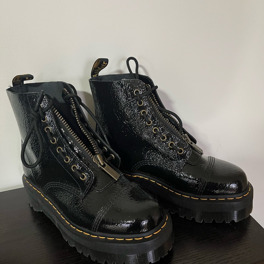 Dr. Martens Shiny Black Combat Boots